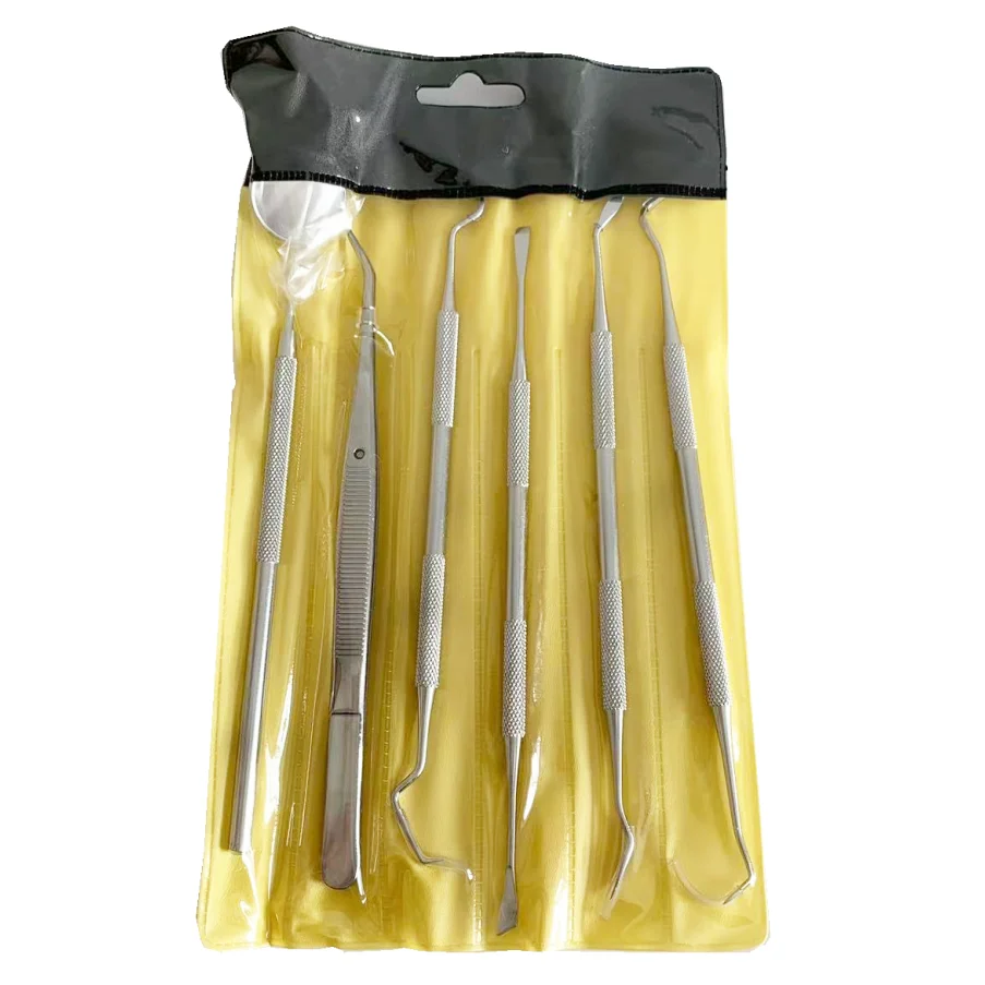 Kit de 6 piezas de acero inoxidable para ortodoncia, accesorio Dental de alta calidad