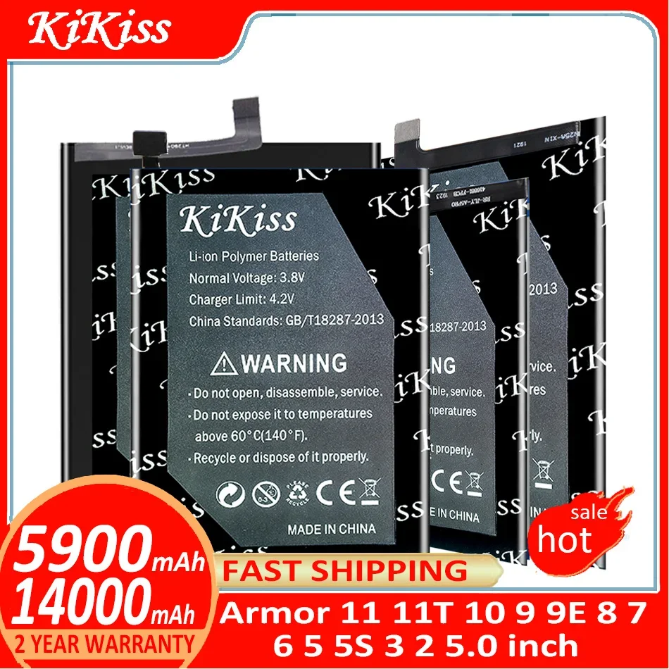 

KiKiss Battery For Ulefone Armor 11 11T 10 9 9E 8 7 6 5 5S 3 2 5.0 inch Armor11 Armor11T Armor10 Armor9 Armor8 Armor6 Armor5