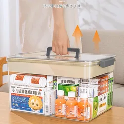 Household Medicine Box Large Capacity Portable Storage Box Multi-layer Transparent Multi-functional Storage Box