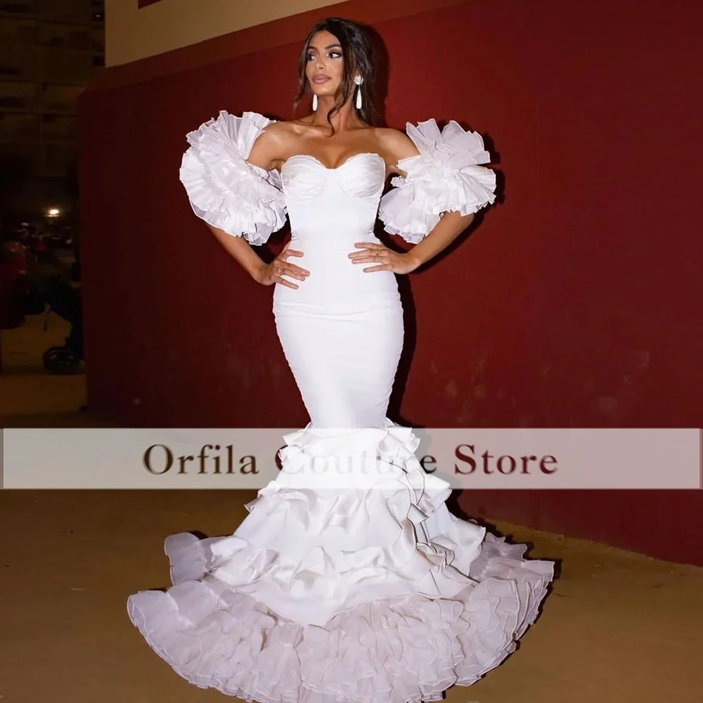 sharon Dance Prom Dress Mermaid Gypsy Style Sweetheart White dubai abiye modelleri Formal Party Gowns