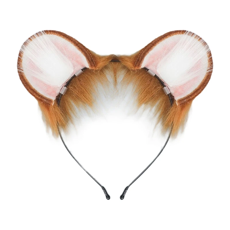 39BD Faux Furs Animal Tail Mouse Uszy na głowę Halloween Christmas Party Costume Toy
