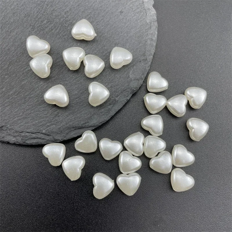 

50pcs ABS Butterfly Knot Loose Beads White Straight Hole DIY Beads Handmade Material Accessories Pearl Beads Sewing