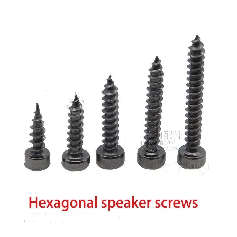 20 pcs Hexagon socket self-tapping screw audio screw hardened M4 hexagon socket speaker horn speaker fixing screw