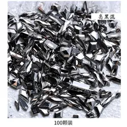 wholesale Mine Black INS hot style Flat Back Nail Rhinestone Special Shaped Crystal Art Stones 3D Personalized Decoration
