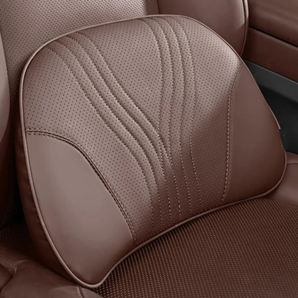 Ergonomic Neck Pillow Car Headrest Pillow Neck Support Memory Foam Lumbar Cushion with Adjustable Strap Universal Ergonomic Auto