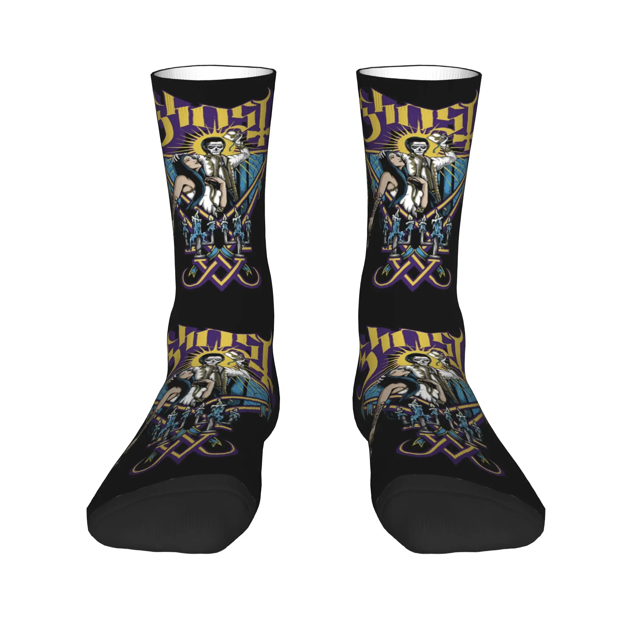 

Fashion Printed Swedish Rock Band Horror Ghost Socks for Women Men Stretch Summer Autumn Winter Crew Socks