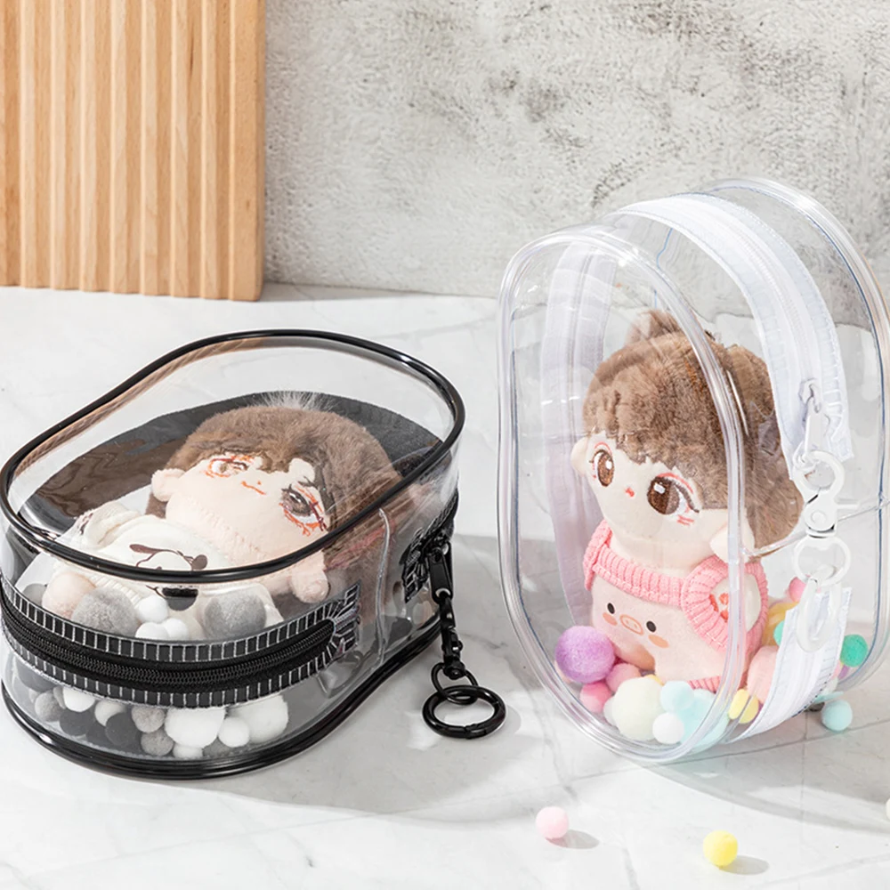 Transparent Outdoor Bag With Keychain Mystery Doll Display Storage Bags Dust-Proof Organizer Pouches Classic Doll Storage Bags