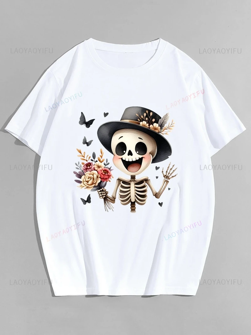 

Celebrate "Halloween" Creative Shirts,Vintage Ghost and Pumpkin Head Print Hipster Tops, Women's Fashion Casual Novelty T-shirts