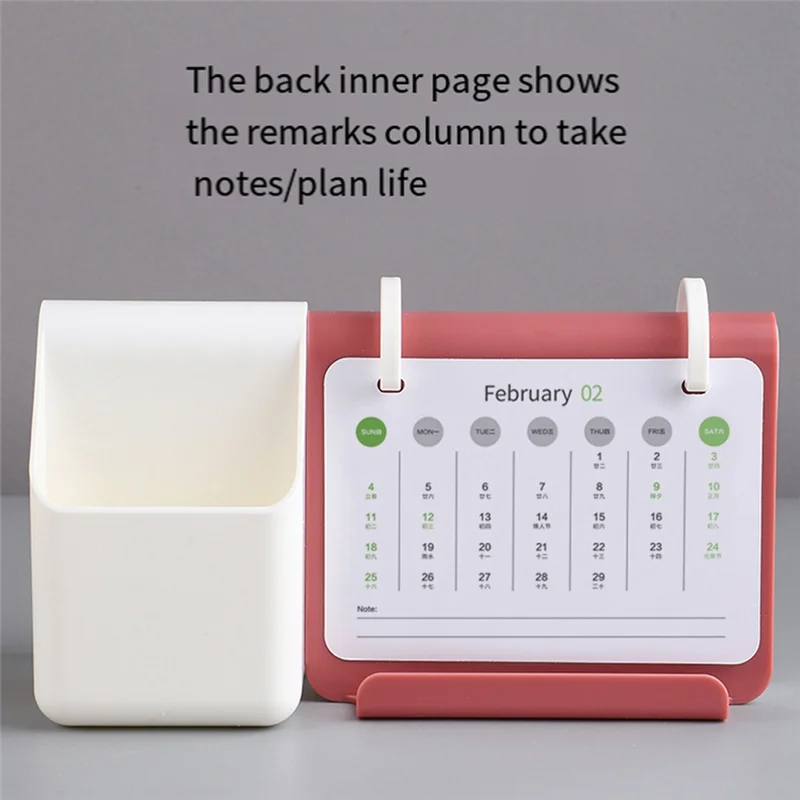 1 шт. 2024 настольный календарь держатель для ручки 2024 календарь блок ежемесячный дисплей даты ABS для офисного декора
