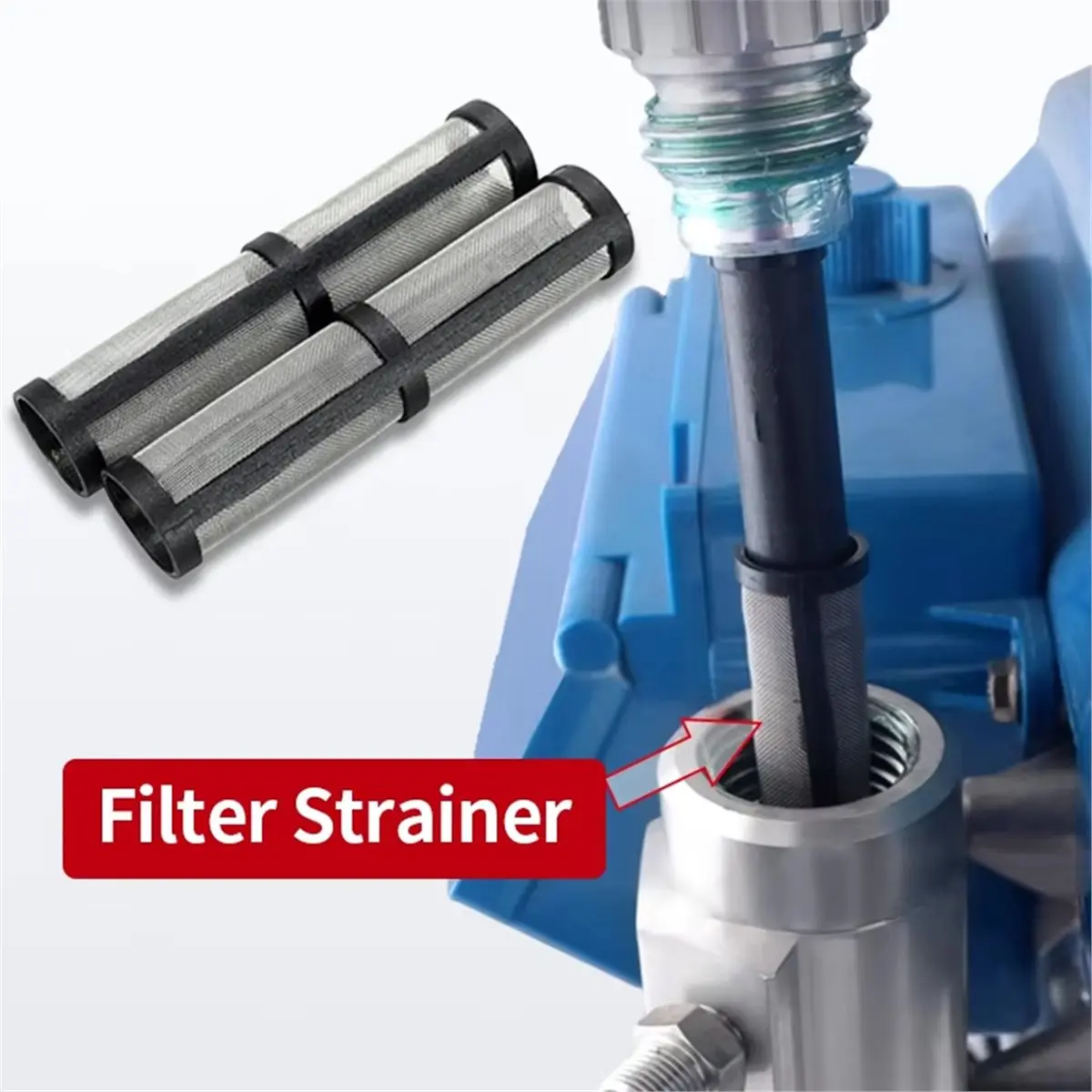 HAPPY EVER 244194 Airless Sprayer Accessories Pump Repair Packing Kit Filter and Plunger Rod for 390 395 490 495 595