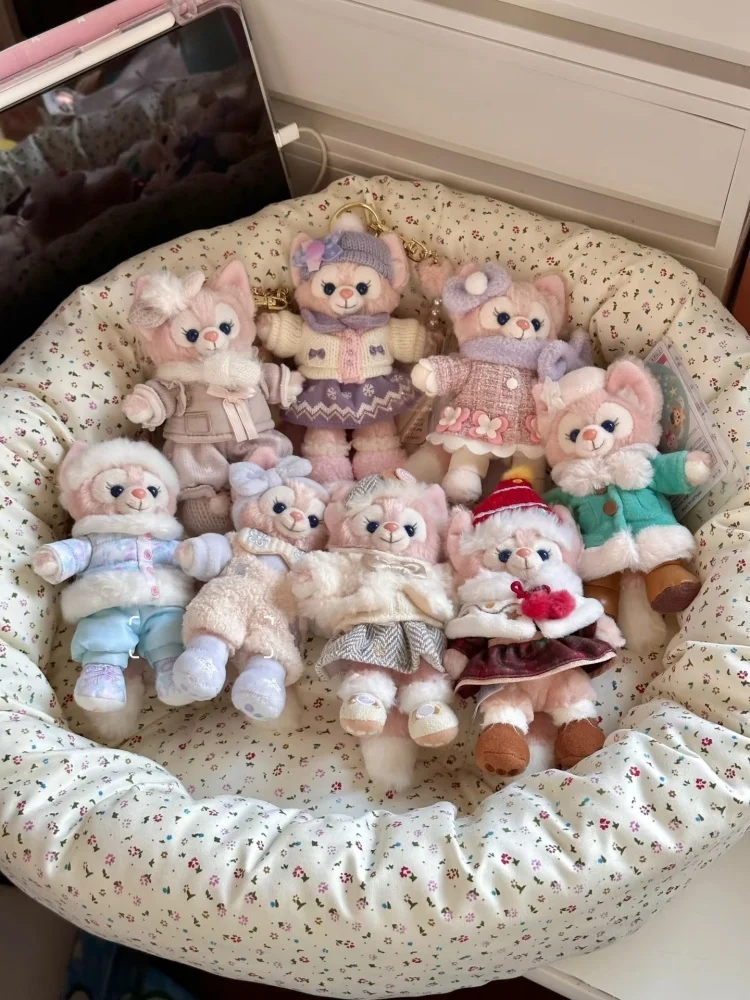 Disney Linabell Pluche Sleutelhanger 2025 Winter Leuke Pluizige Tas Charme Hanger Voor Rugzak Portemonnee Kerstcadeau Voor Volwassenen