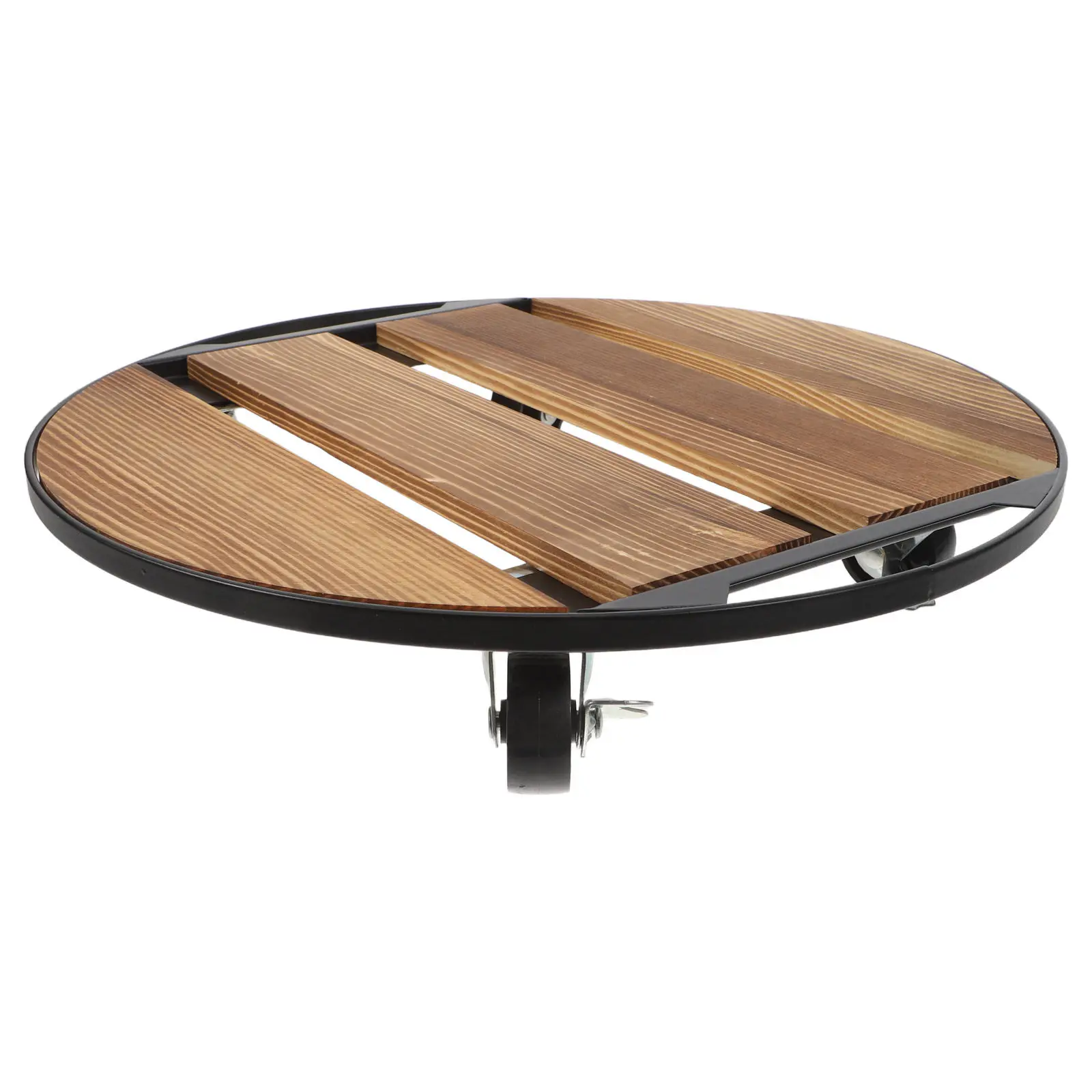 

Деревянная круглая подставка-тележка для растений, для цветочных горшков, для использования в помещении и на улице, сверхпрочная, для перемещения растений, подставка-держатель