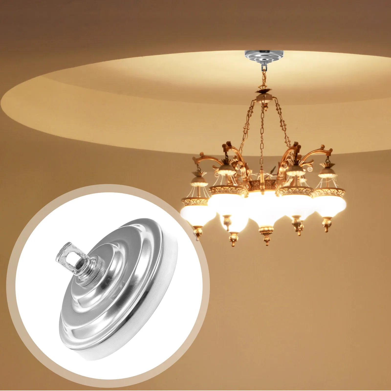 Premium Metal Chandelier Canopy Plate Heavy Duty Ceiling Cover for All Light Fixtures Retro Style Mounting Bracket Expansion