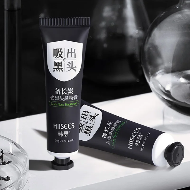 20g Bamboo Charcoal Blackhead Remover หน้ากากรูขุมขนสิว Black Head Removal ทําความสะอาดจมูก Black Peel Off หน้ากาก Skin Care