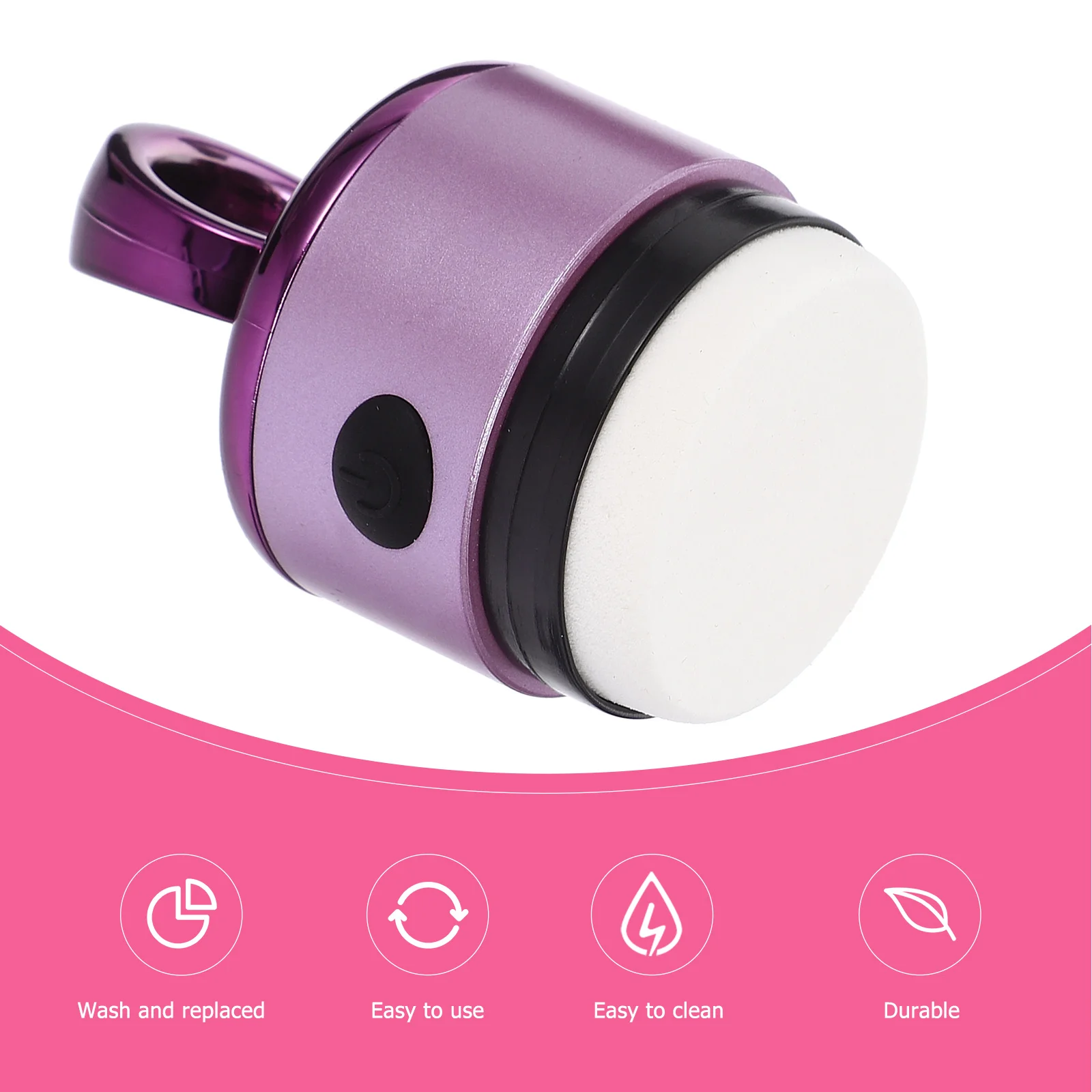 Elektryczny, wibracyjny, wielokrotnego użytku, miękki blender do makijażu z gąbką, do podkładu, kremu, pudru, masażer, przenośny.