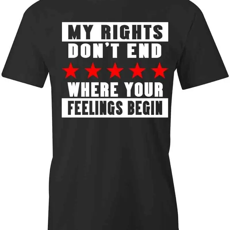 

MY RIGHTS DON'T END T Shirt d Cotton FREEDOM USA S1BSA472