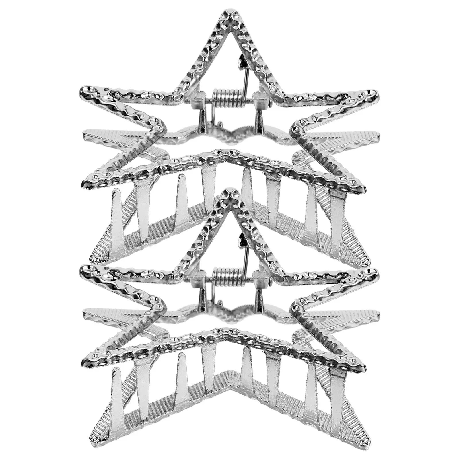 

2 шт. мини-заколки для волос в форме звезд, металлические, легкие, декоративные, для девочек и женщин