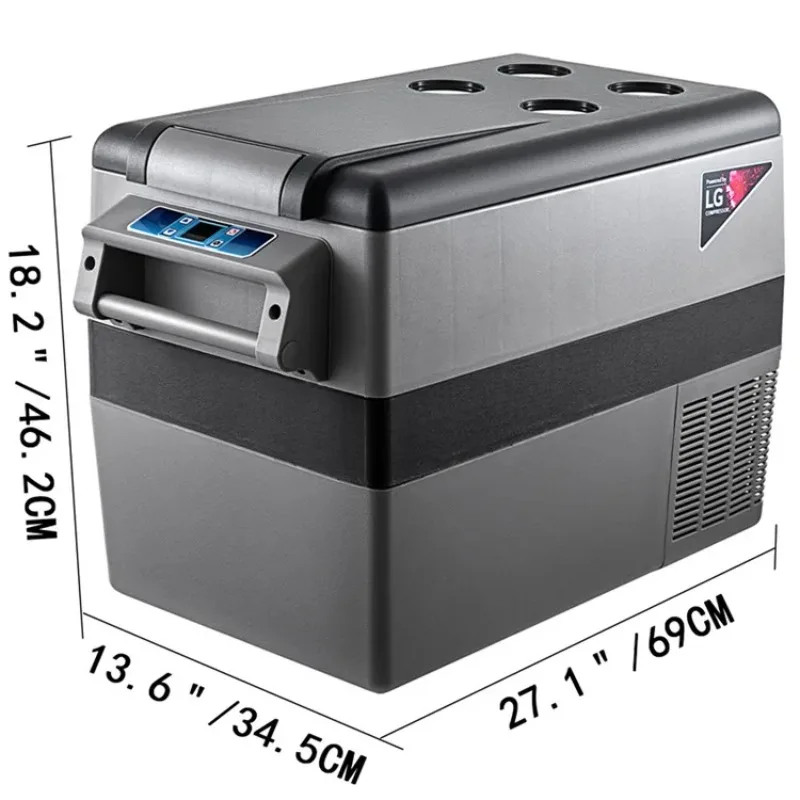 Factory Price  55L Portable Mini Fridge Compressor Car Fridge Freezer 12V/220v  Refrigerator
