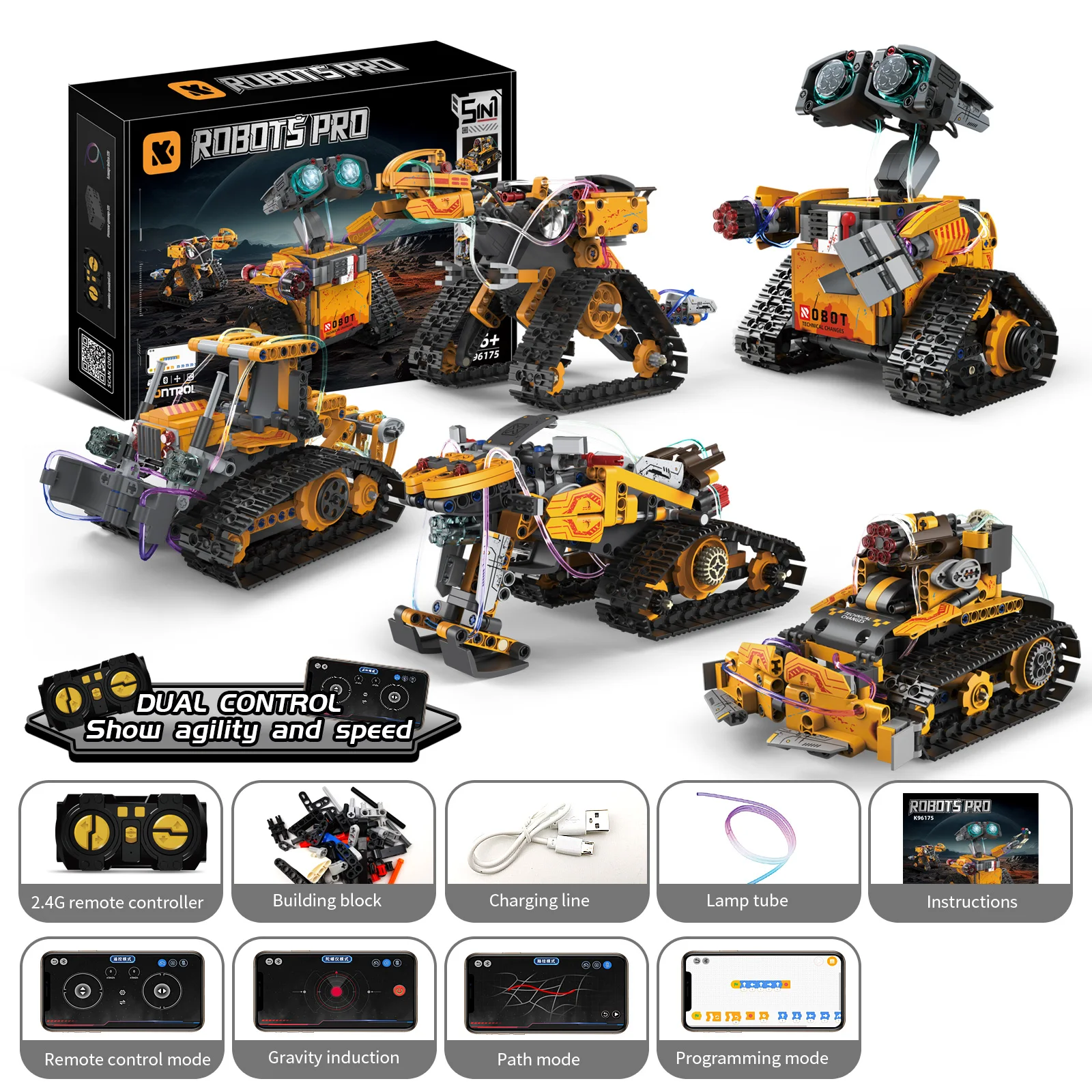Stem Robot Building Kit Coding - STEMロボット組み立てキット、教育科学コーディングロボットおもちゃ組み立てセット 673ピース APP/リモコン制御 RCロボティクス 子供向け