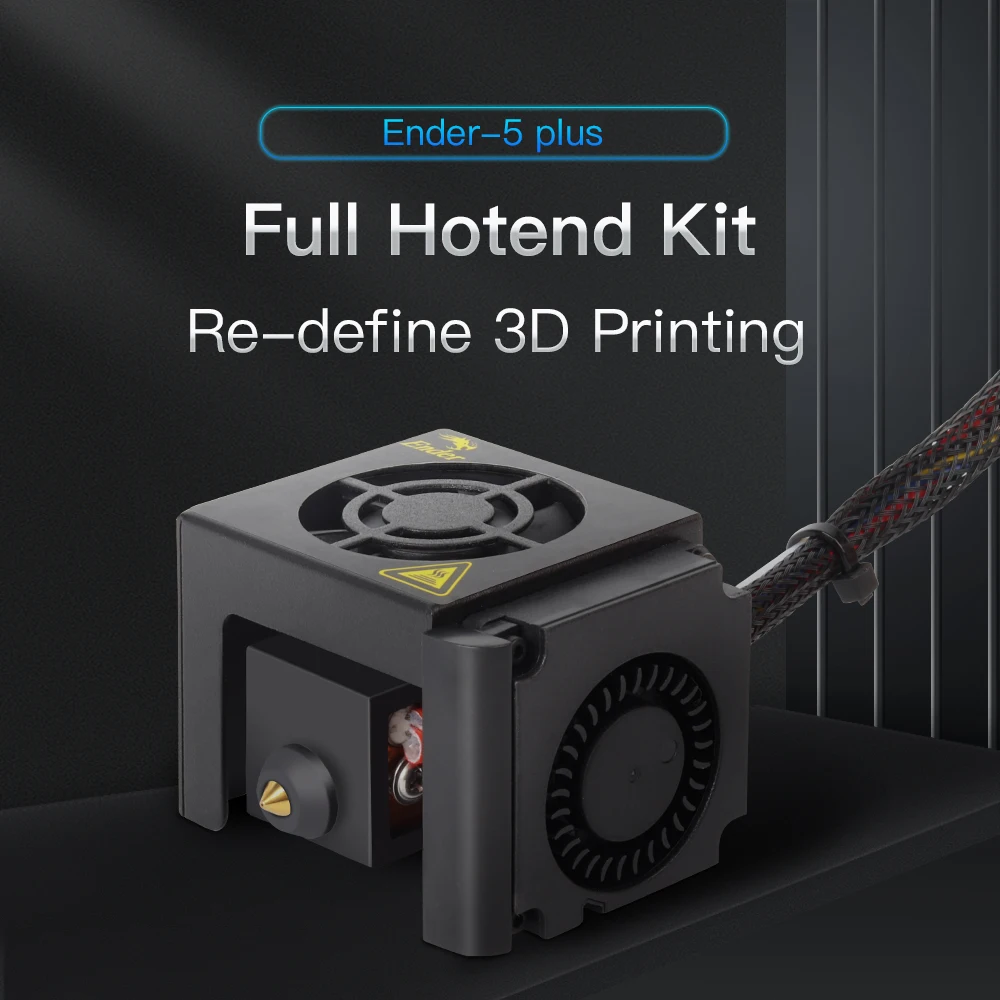 Creality Ender 5 Plus Full Hotend Kit,Fully Assembled Extruder MK8 Hot End Kit with Aluminum Heating Block with Teflon Tube 2