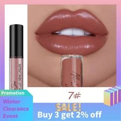 Nude Creamy Semi Lipgloss Waterproof Long Lasting Moist Lip Gloss Plumper Liquid Lipstick Lips Tattoo Makeup Lip Tint Lip Gloss