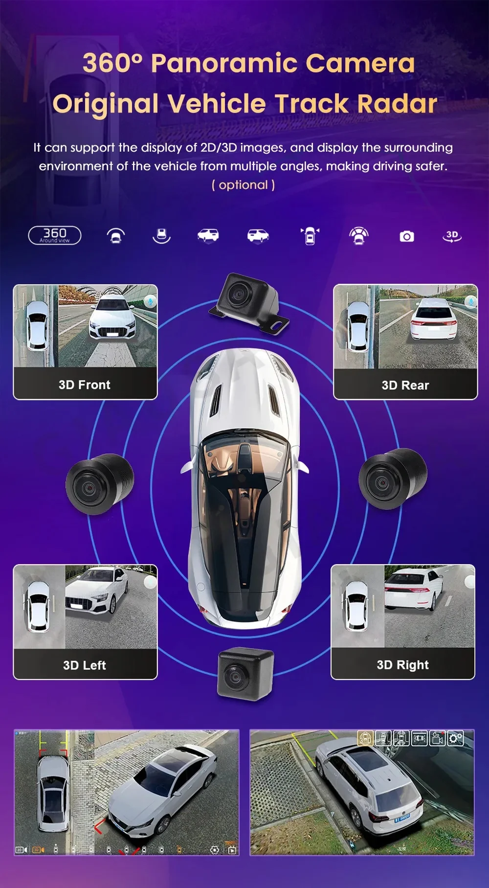 360 Panoramic Camera Original Vehicle Track Radar