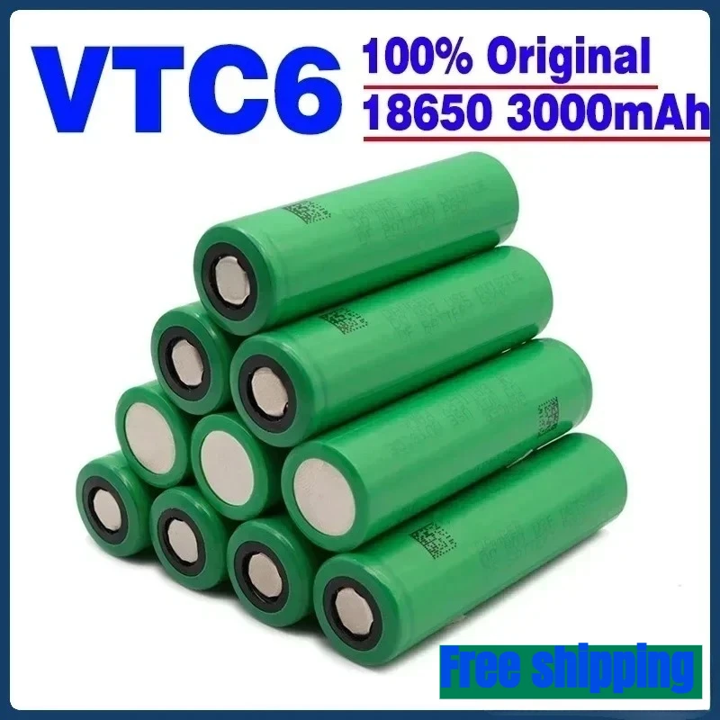 

Original 3.7V lithium-ion battery 18650 VTC6 3000mAh 30A battery suitable for flashlight electric remote control toys