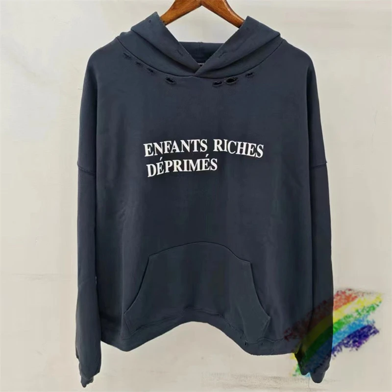 

Hole Vintage Washed ERD Hoodie Men Women Enfants Riches Deprimes Pullovers Oversize Hooded