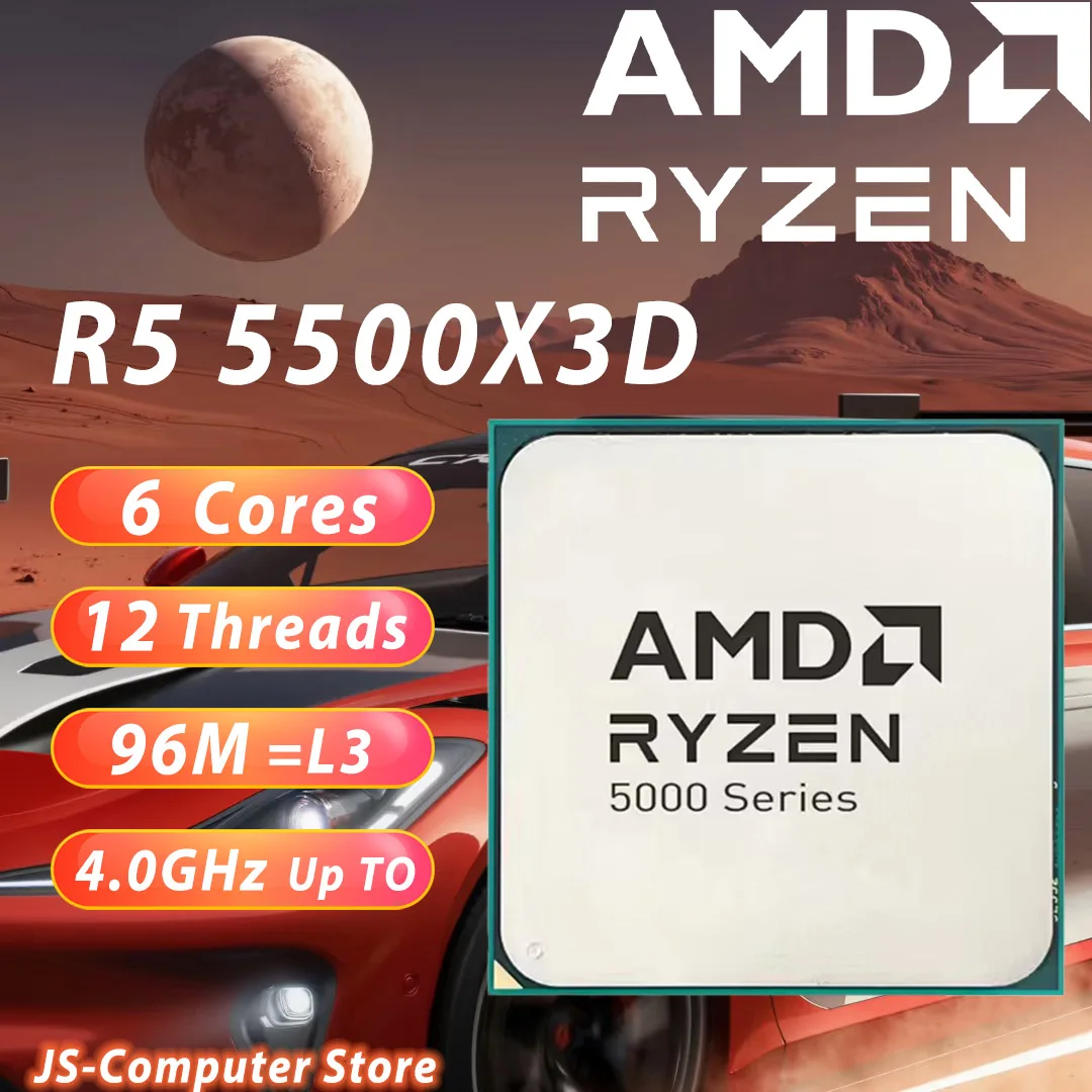 AMD 5 5500X3D AM4 CPU ゲーミングプロセッサー 新品 Ryzen 5 5500X3D