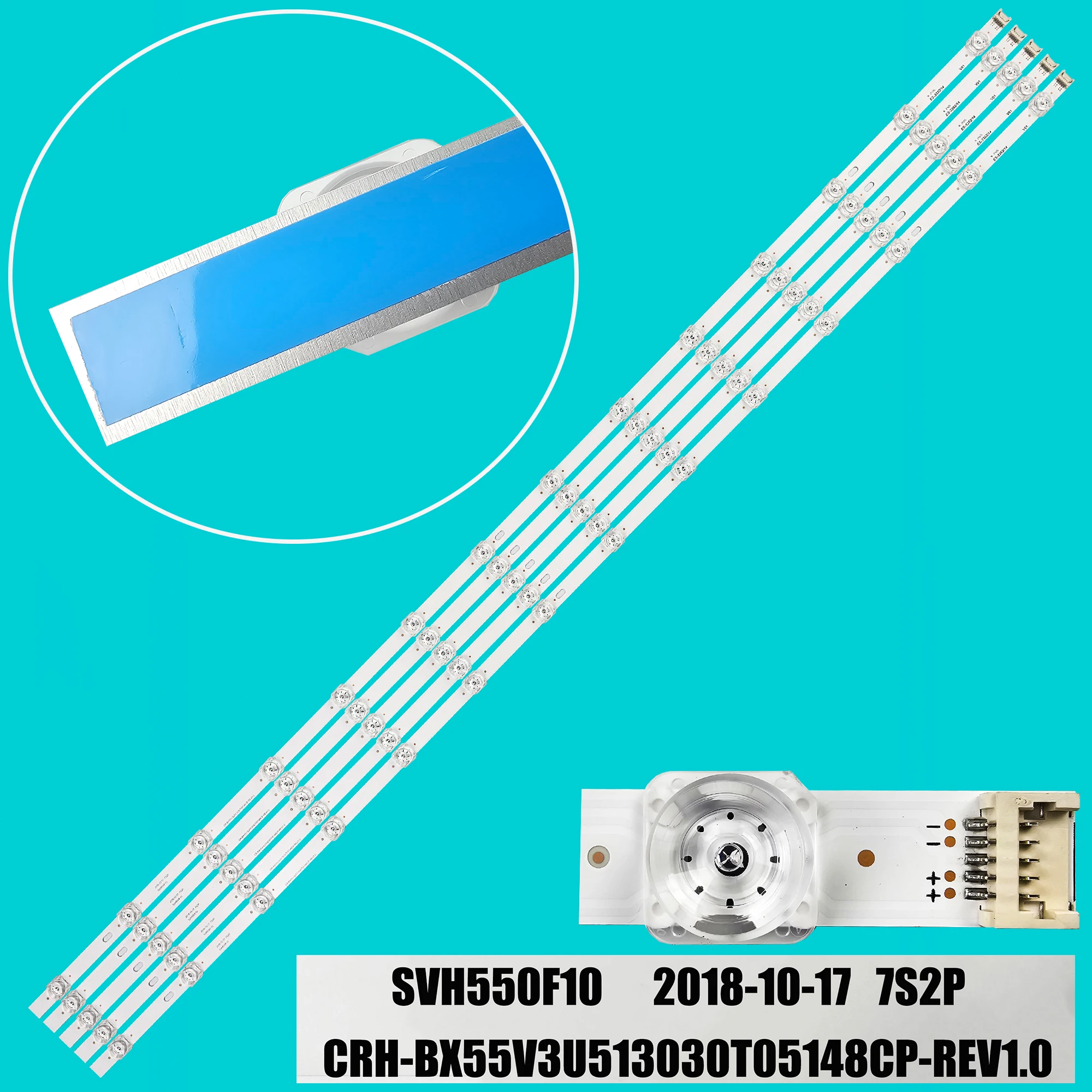 New LED Backlight strip For 55R6 SVH550F10 2018-10-17 7S2P CRH-BX55V3U513030T05148CP-REV1.0