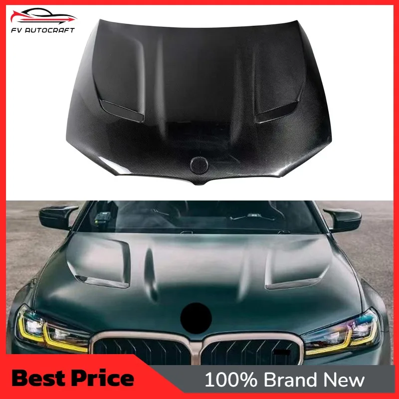【2026】CS Style 3K Dry Carbon Fiber Engine Hood For BMW 5 Series G30 G38 F90 M5 2018+ Direct Upgrade Bonnet Exterior Body Parts