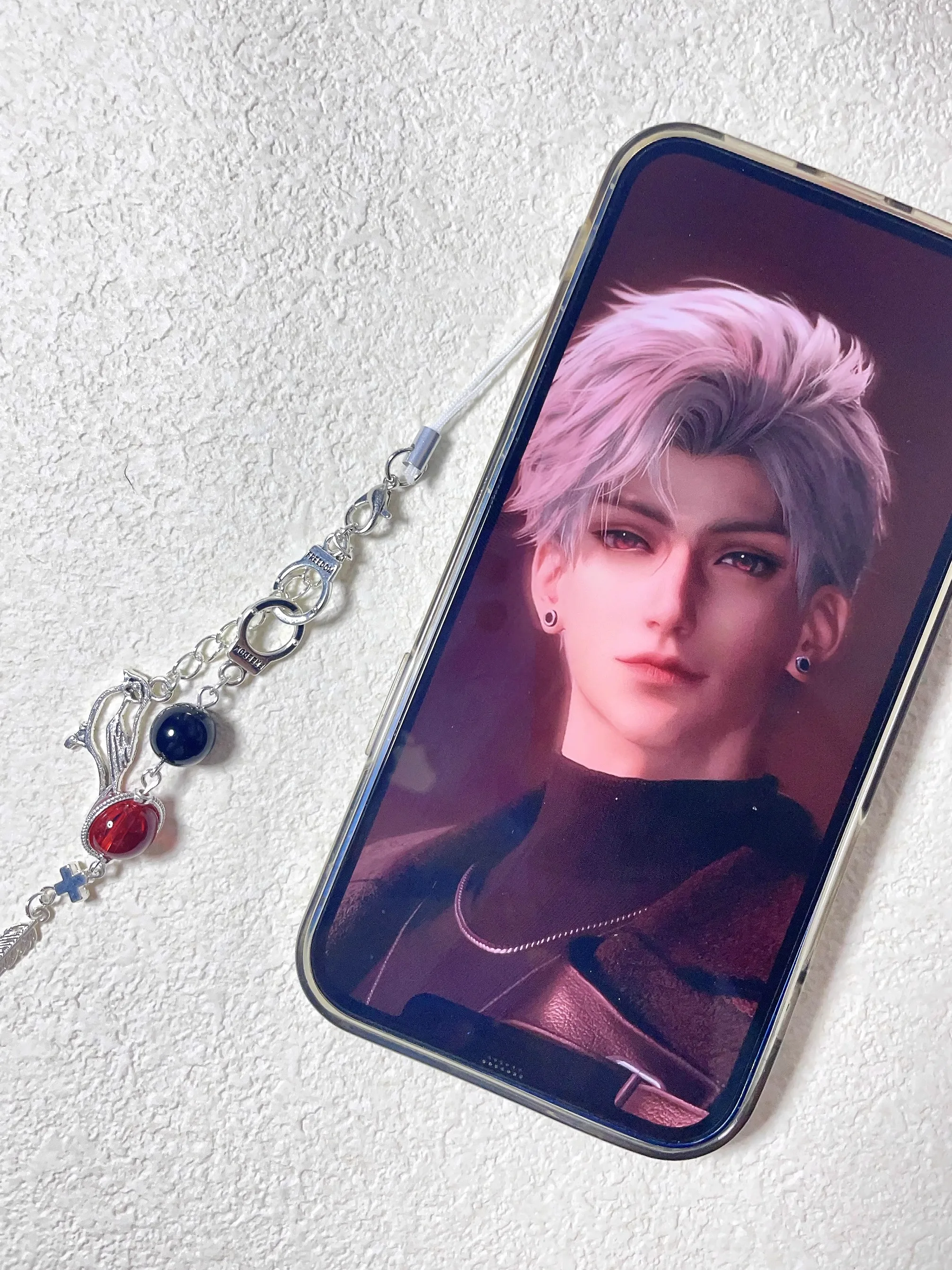 Anime Love and Deepspace Sylus Xavier Zayne Rafayel Cosplay Phone Strap Pendant Cartoon Hanging Wire Hand-made Sling Xmas Gift