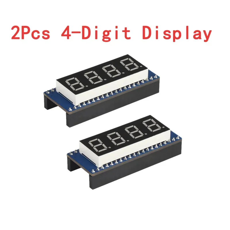 2Pcs 4-Digit LED Display Module Breakout Shield HAT Kit for RPI Raspberry Pi PICO H WH Expansion Board RP2040 Accessories