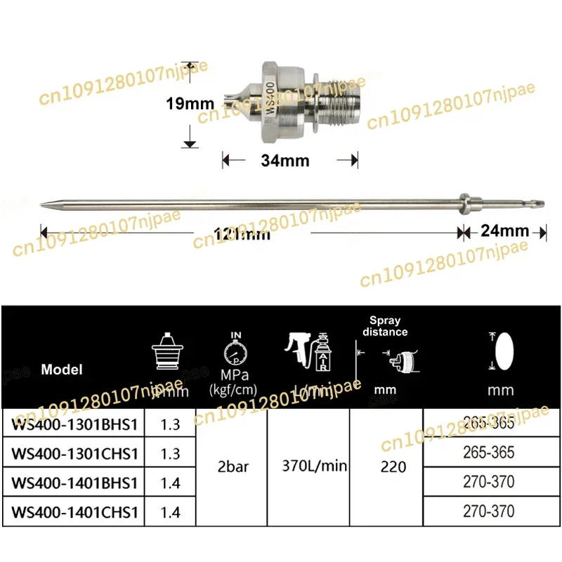 W-400 WS-400 LS-400 Air Power Spray Parts Kit Nozzle Aircap Set Accessories For Original Japan Anest Iwata Parts