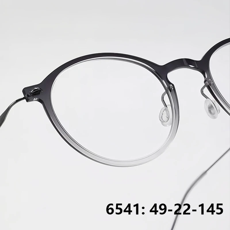 

Дания, круглые 4 г, сверхлегкие очки в оправе для мужчин и женщин, 6541, очки высокого качества из титана и ацетата, модные простые офисные очки
