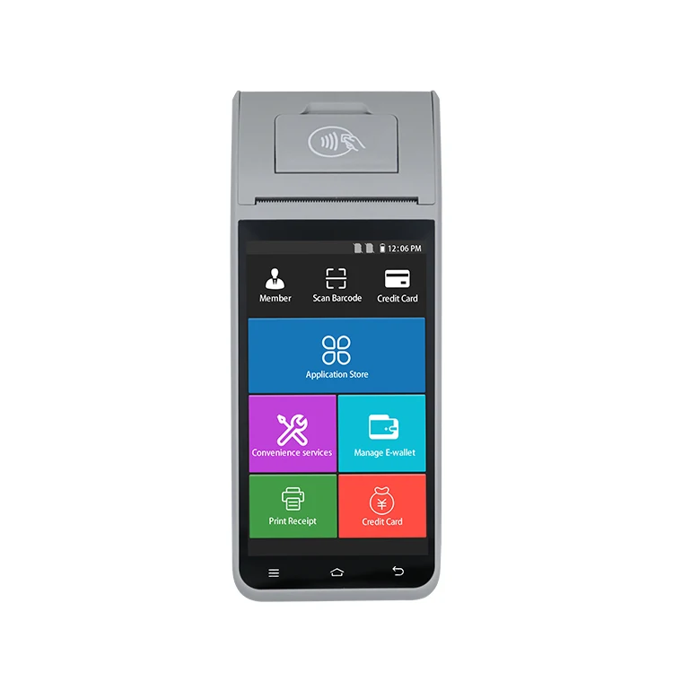 ODM 4G Android Handheld FBI STQC Certified Fingerprint Scanner POS ZCS Z91 GPS NFC Terminal POS With Printer For Top Up