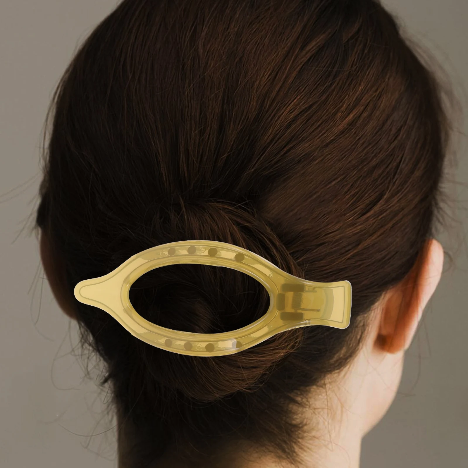 

4pcs Top Clips Transparent Jelly Elegant Design Claw Barrettes Women Styling Sectioning French Curved Oval Decorative