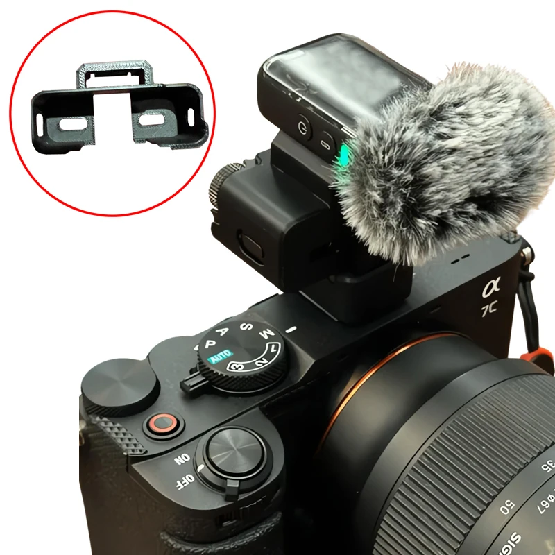 

1PCS Integrated Base Fixing Mount 3D Printing Storage Non-Slip Connecting Bracket Modified Accessories for DJI MIC 2 Microphone