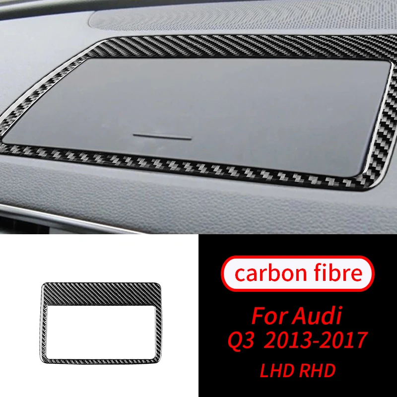 

For Audi Q3 2013-2017 Real Carbon Fiber Center Console Navigation Panel Decoration Sticker Trim Car Interior Accessories