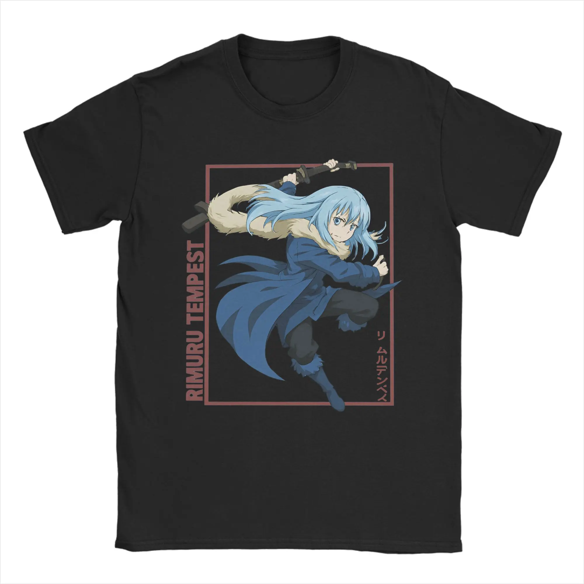 Men T-Shirt Anime That Time I Got Reincarnated As A Slime Vintage Cotton Tee Shirt Rimuru Tempest T Shirt Crewneck Clothes