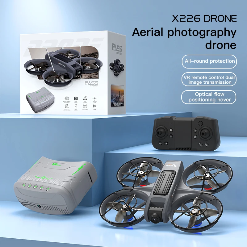 

X226 brushless motor 4.5-inch with screen remote control, electrically adjustable camera, optical flow positioning drone drones