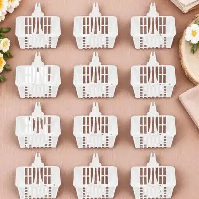 

12Pcs Shopping Basket Mini Candy Holder Kids Play House Small Plastic Baskets Simulation Handheld Mini Tote Handheld Baskets