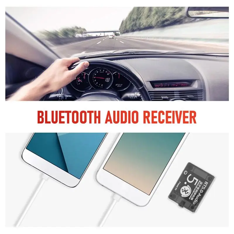A01K-BT5.0 Audio Receiver MP3 Bluetooth Decoder Lossless Car Speaker Audio Amplifier Board With Case