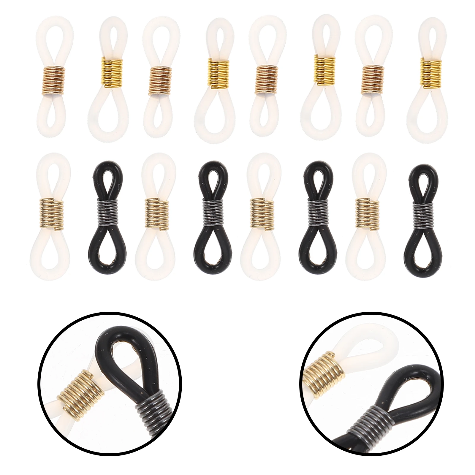 

20 Pcs Glasses Chain Accessories Retro Style Durable Silicone Metal Anti Skid Holders Prevent Loss Eyewear Sports Fashion
