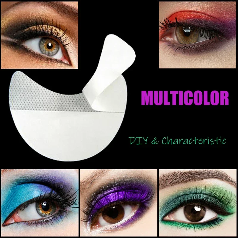 10 pezzi ombretto scudi protezione Eyeliner scudo cotone Pad senza pelucchi Patch strumento per il trucco