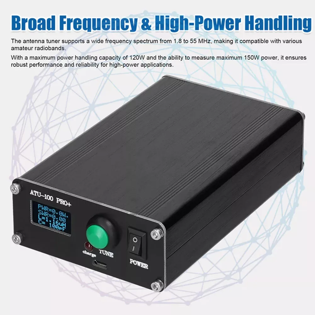 

High Power Antenna Antenna Tuner Outdoor Communications Automatic Antenna Tuner For Radio 3.6V 1350mAh Lithium Battery