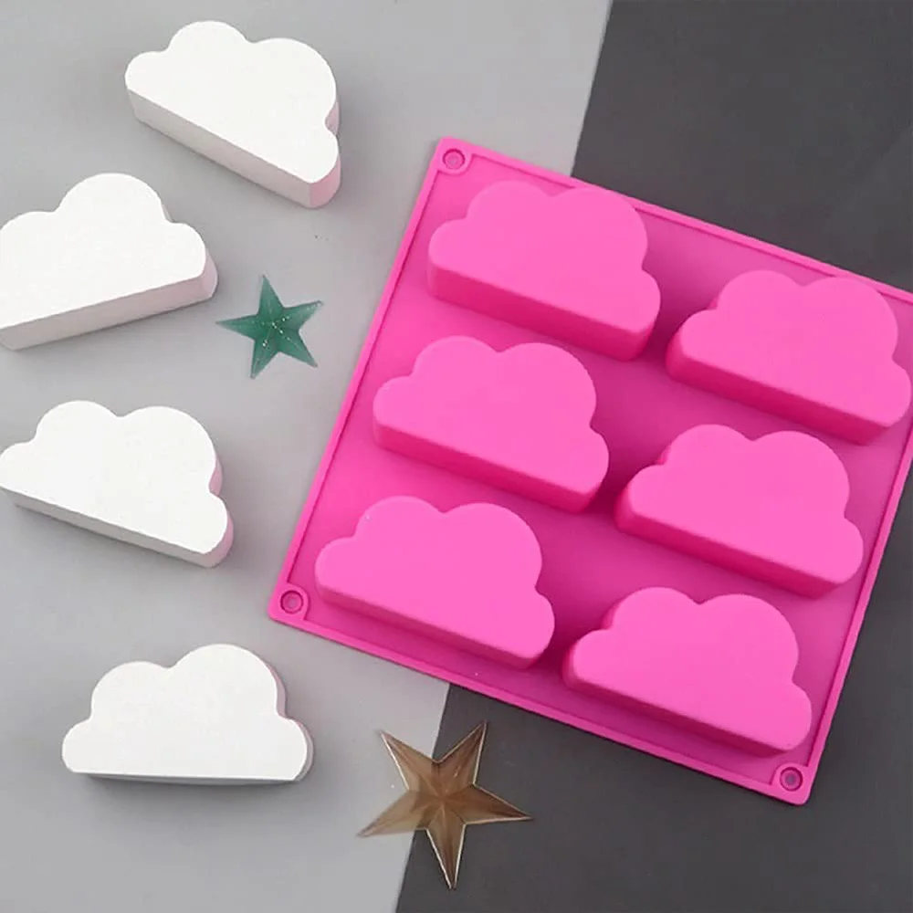 Cloud Shape Silicone Cake Mold for Cupcake Mousse Chocolate Candy Baking Tools Soap Bath Bomb Crayons Wax Melt Plaster Ice Trays