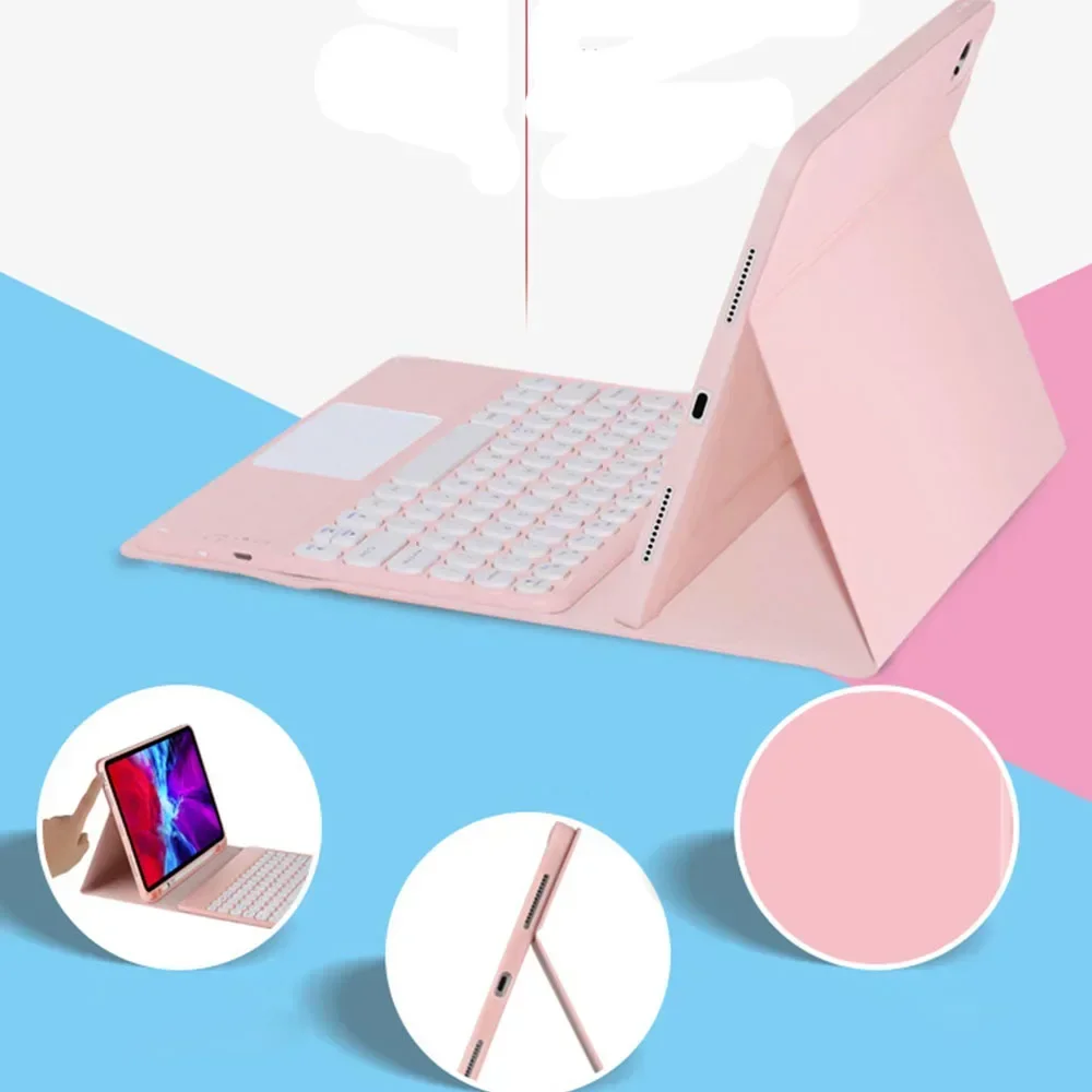 Capa de teclado para samsung galaxy tab s9 plus 12.4 polegadas tablet capa protetora árabe português espanhol russo francês tab s9 fe