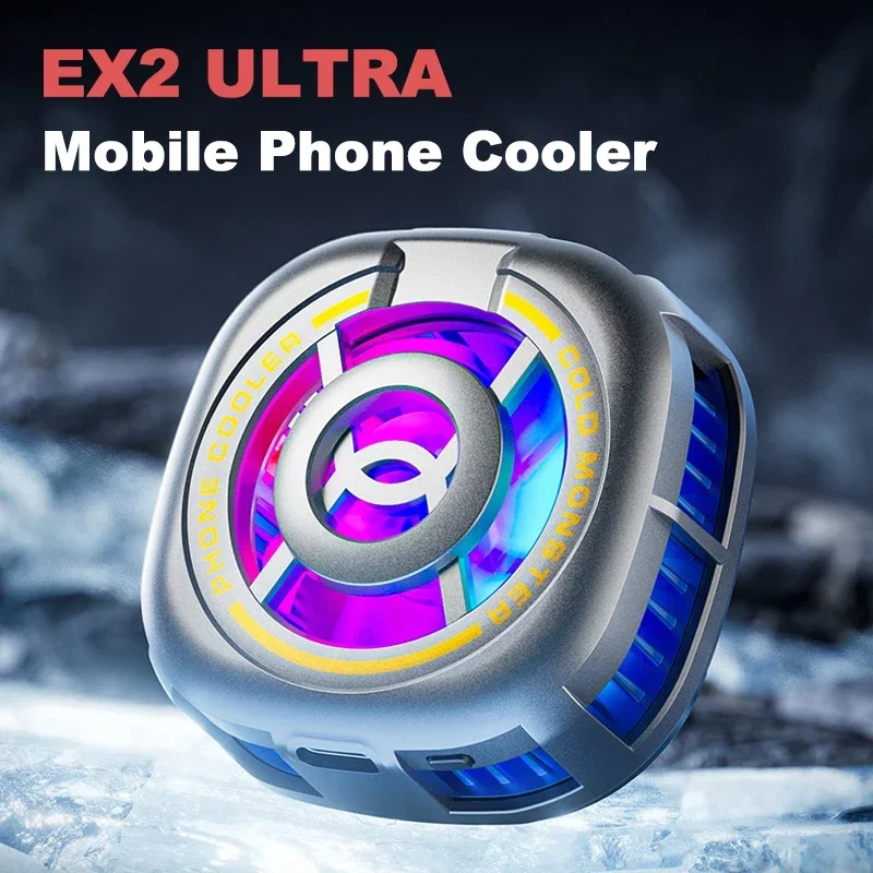 Mobile Phone Cooler Semiconductor Cooling Fan Radiator RGB Light Magnetic Heat Sink for IOS Android Tablet PUBG Game Accessories