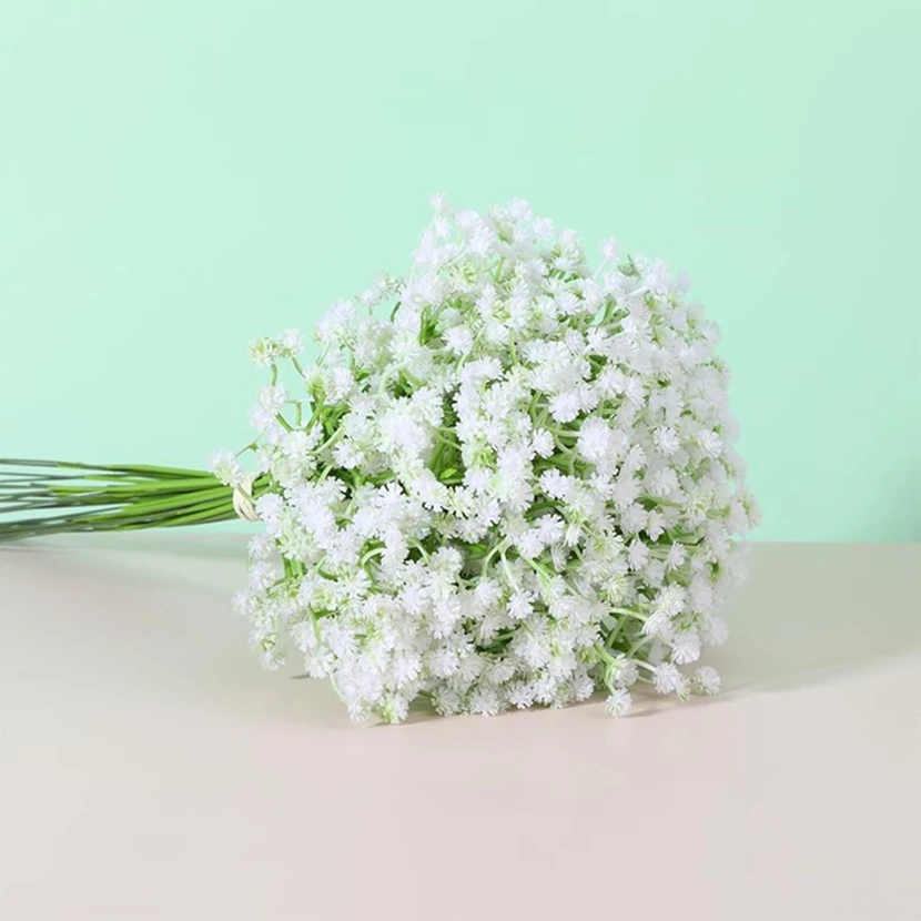 10/20 Pcs Artificial Plastic Gypsophila Flower Plants Outdoor Yard Party Home Table Vase Wedding Bridal Bouquets DIY Decorations - view 3